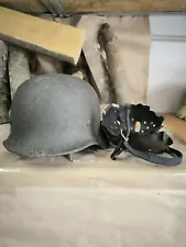 New ListingWW2 German Original M40 helmet size 64 original paint Free Shipping