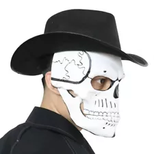 Day of the Dead Full Face White Skull Skeleton Halloween Costume Masquerade Mask