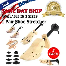 2-Way Wooden Adjustable Shoe Stretcher Expander Men Women Boot Size US 4-14