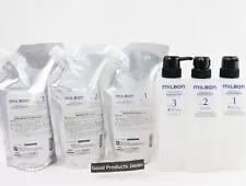 Milbon Smooth [F] 3step Treatment No.1.2.3 600g Empty Bottle Set For Fine Hair