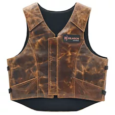 30HS HILASON Bull Riding Vest Safety Protective Leather