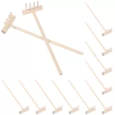 12 Pcs Zen Garden Tools Mini Bamboo Rake Small Kit Toy Set Sculpture