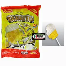 Vero Tarrito Lollipops 40-pcs Fruit Flavored Acidulated Hard Candy Mexican Candy