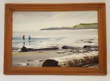 Listed artist Charles Mulvey watercolor painting "Before The Storm" beach signed