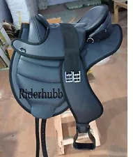 15" Inch Treeless Synthetic Bareback Horse Saddle + Girth + Stirrups