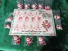 Vintage Christmas Santa And Snowmen Pins Fun World Display