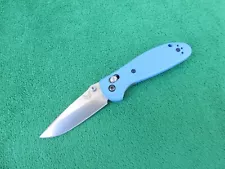 Benchmade 556 Mini Griptilian Mel Pardue S30V Folding Pocket Knife Blue USA #2