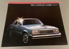 1983 Chevrolet Malibu 8-page Original Car Sales Brochure Catalog