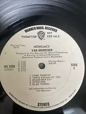 1970 Van Morrison "Moondance" LP Warner Bros. Promo Tambourine Not For Sale