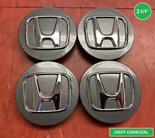 Set of (4) 06-24 LIGHT CHARCOAL GRAY Honda Center Cap (2 3/4") (For: 2014 Honda CR-Z)