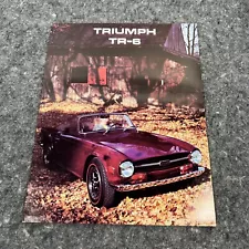 Original 1969 Triumph TR-6 Vintage 1-page Car Sales Brochure Spec