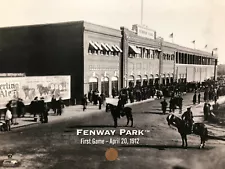 1912 Fenway Park 11x14 Photograph With Genuine 1912 Wheat Penny - Baseball