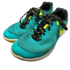 NIKE Flex Experience RN5 teal and lime running shoes