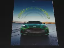 ASTON MARTIN DB 12 ARTICLE- ASKED AND ANSWERED