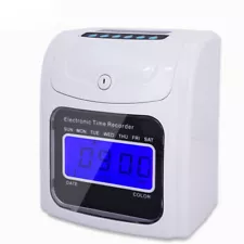 Time Clock For Employees Payroll Machine Punch In System Card Electronic Office