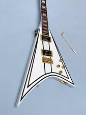 New Factory Customization Electric Guitar, Randy Rhoads V Flying, White Hot Sale