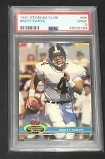 1991 BRETT FAVRE Topps Stadium Club Rookie Rc #94 PSA 9 MINT HOF