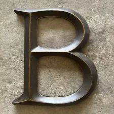 Hobby Lobby Resin Hanging Letter "B” Bronze Highlighted w/Gold Paint 12”x9.25”