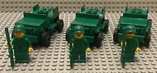 LEGO Minifigures Lot 3 Lego Jeeps and 3 Army Men Military Soldiers Minifigs Guys