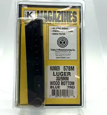 Luger 30/9MM Magazine Wood Bottom P.08 Triple K 578M 7 Round Mag Clip New 1908