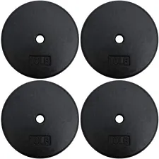 A2ZCARE Standard Weight Plates 1-Inch Center-Hole for Dumbbells - set of 4