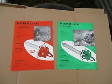 Two Original Vintage Homelite Chainsaw Sales Leaflets