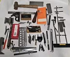 Toolmaker Vintage Machinist Tool Lot Starrett , Level , Lufkin , Parallels More!