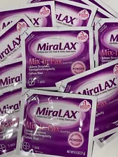 MiraLAX Powder Mix-in Pax Single Dose Packets 48 packets - Exp 8/2025