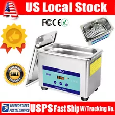 800ML Commercial Ultrasonic Cleaner Industry w/Timer Jewelry Ring Parts Glasses