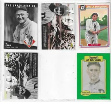 Ty Cobb (HOF) 5 Different Card Lot (H647)