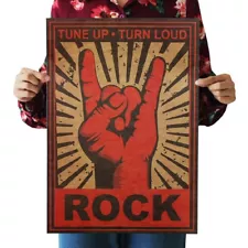 wall art unframed prints continue rock and roll rock gestures poster