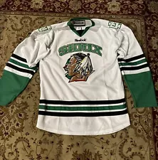 CCM Reebok North Dakota Fighting Sioux #7 TJ Oshie Jersey White/Green Size 52