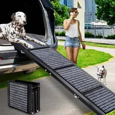 CJYMMFAN Folding Dog Car Ramp for Medium & Large Dogs, Portable Pet Stair Ram...