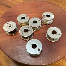 SINGER CLASS 15 OLD STYLE ONE-HOLE SEWING MACHINE METAL BOBBINS LOT 7