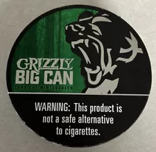 Grizzly EMPTY 6 in 1 Long Cut Wintergreen Tobacco Collectible Big Can