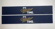 Miller Lite Rubber Bar Mats Set of 2 New Design Brand New Man Cave Rails RARE