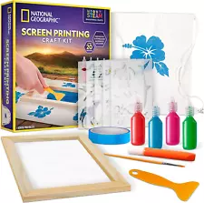 Kids Screen Printing Kit - Arts and Crafts Silk Screen Printing Kit with Fabric