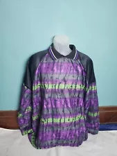 VKM Venus Goalie Soccer Jersey Long Sleeve Purple/ Black / Green Men's Size XL