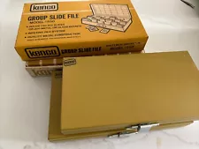 Lot 4x KENCO 2x2 Metal Photo Slide File Storage Box - 2 NIB, 2 Used Model #550