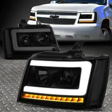 [3D LED DRL+SEQUENTIAL SIGNAL]FOR 07-14 SUBURBAN 1500 2500 PROJECTOR HEADLIGHTS (For: 2011 Suburban 2500)