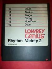 Lowrey Genius Cartridge: Rhythm Variety 2 (see listing for compatible models)