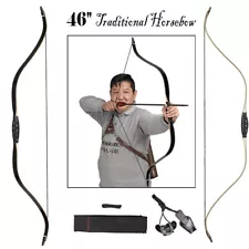 46" Toparchery Traditional Bow 25-50lbs Short Recurve Bow for Hunting Practice