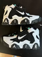 Size 9 Nike Air Barrage Mid Cabana Black White Turquoise Training Sneakers