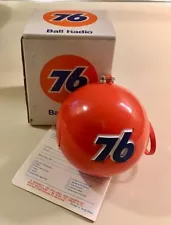 VINTAGE 1970'S UNION 76 GAS STATION TRANSISTOR BALL RADIO NEW OLD STOCK IN BOX