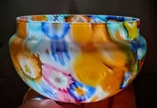 Vtg Murano Millefiori Cliche Art Glass 3" Bowl