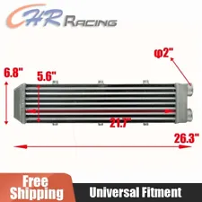 NEW Turbo Aluminum Intercooler 2" 550x140x70 mm Delta Fin SAME SIDE OUTS (For: 1986 Toyota Pickup)