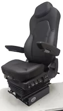 PRIME NEW TC400LBK GENUINE BLACK LEATHER AIR RIDE TRUCK SEAT