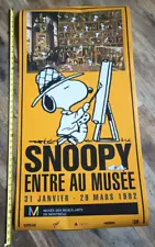 Snoopy painting easel Canadian Art poster Museum Beaux art Montreal Canada 1992