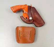 2 / TWO LEATHER HOLSTERS S&W J FRAME Smith & Wesson 36 37 60 Revolver Pistol