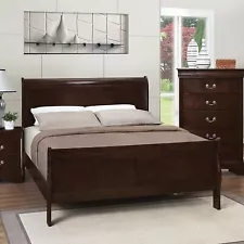 Cappuccino Full Sleigh Bed